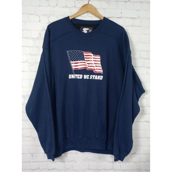 STARTER Other - Vintage STARTER United States Of America Flag United We Stand Sweatshirt Mens XL